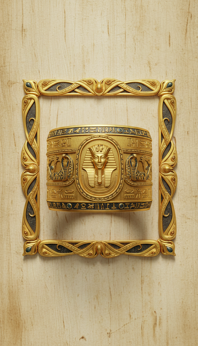 Pharaoh Gold Cuff Bracelet