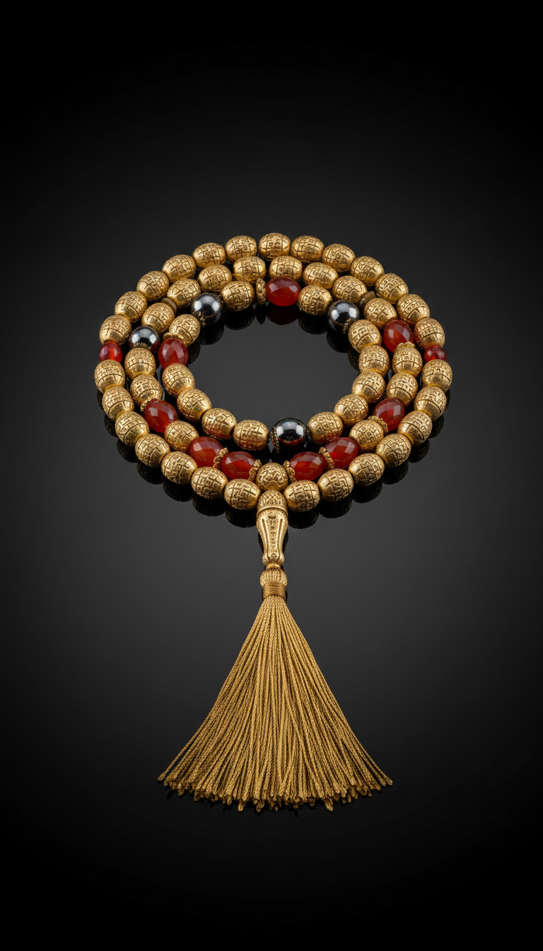 Custom Engraved Precious Metal Prayer Beads