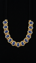 Solar Gold Lapis Collar Necklace