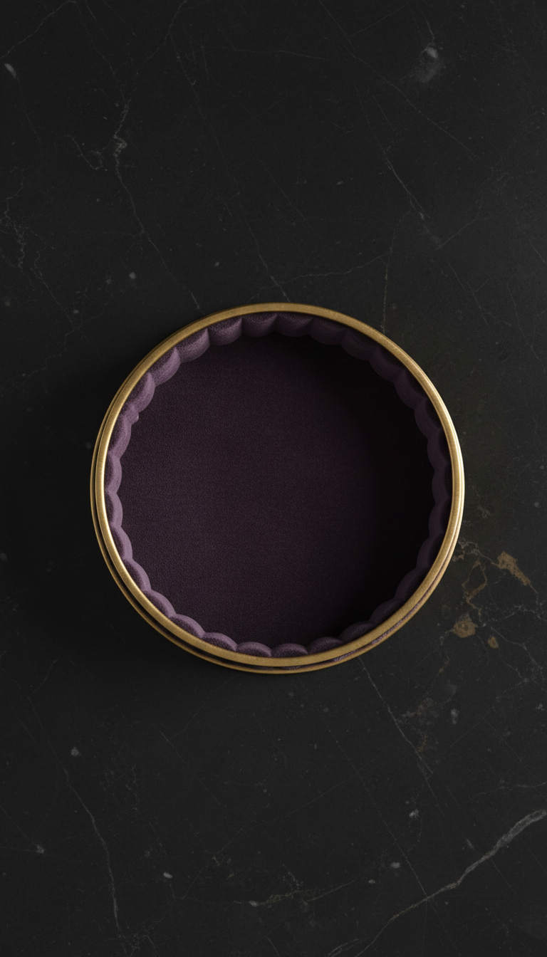 Velvet-Wrapped Decorative Tray Luxe Brass