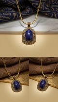 Lapis Scarab Pendant Necklace