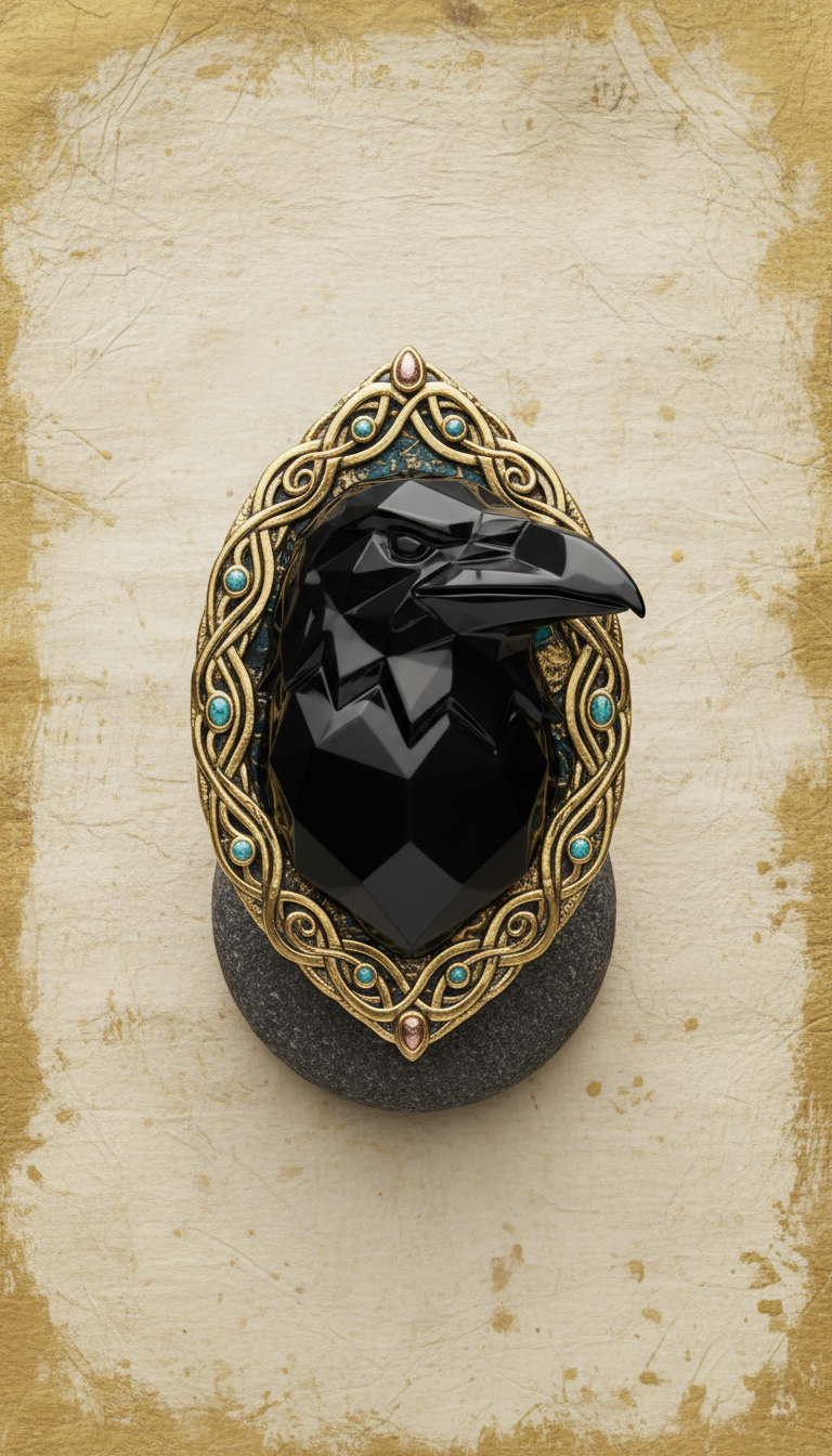 Obsidian Black Amulet Pendant