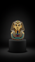 Pharaoh Mask Pendant in 24k Gold
