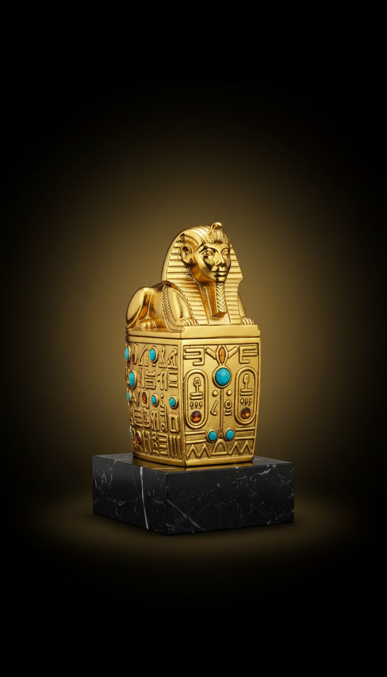 Sphinx Gold Cartouche Keepsake Box