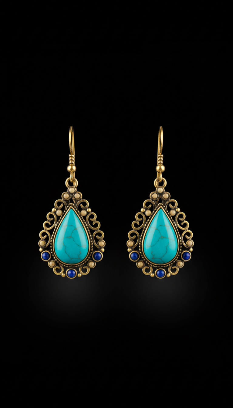 Sacred Turquoise Drop Earrings