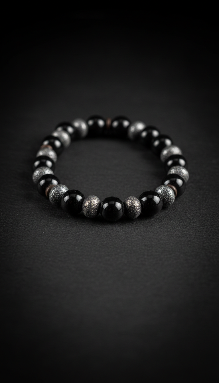 Onyx and Hematite Prayer Beads