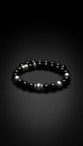 Obsidian and Silver Prayer Beads