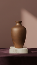 Textured Matte Metal Vase