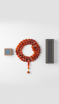 Carnelian Flame misbaha with Hand-Polished Stones