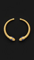 Royal Gold Serpent Torque Necklace