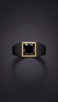 Black Diamond Signet Ring