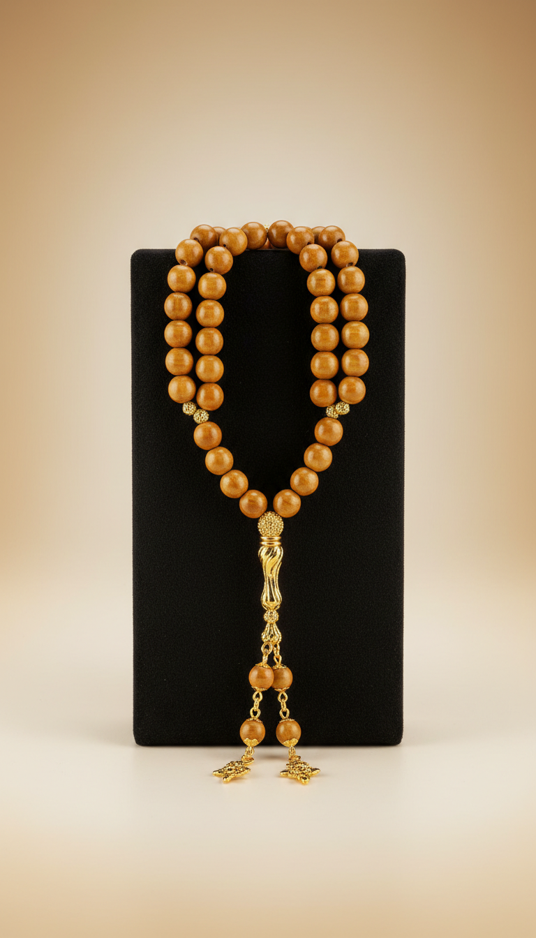 Papyrus Brown glass misbaha