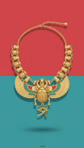 Pharaoh Gold Statement Necklace