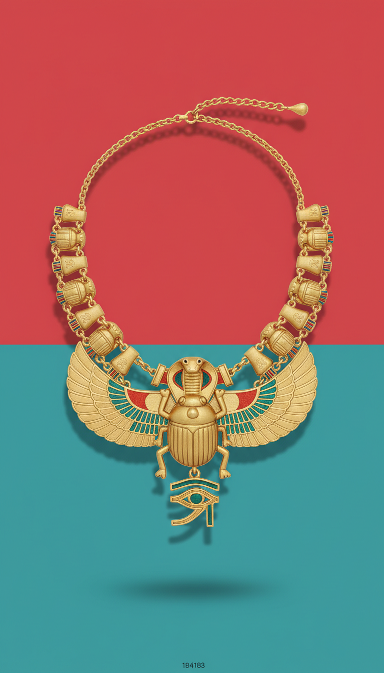 Pharaoh Gold Statement Necklace