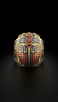 Chunky Scarab Gold Ring