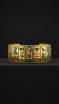 Hieroglyph Engraved Cuff Bracelet