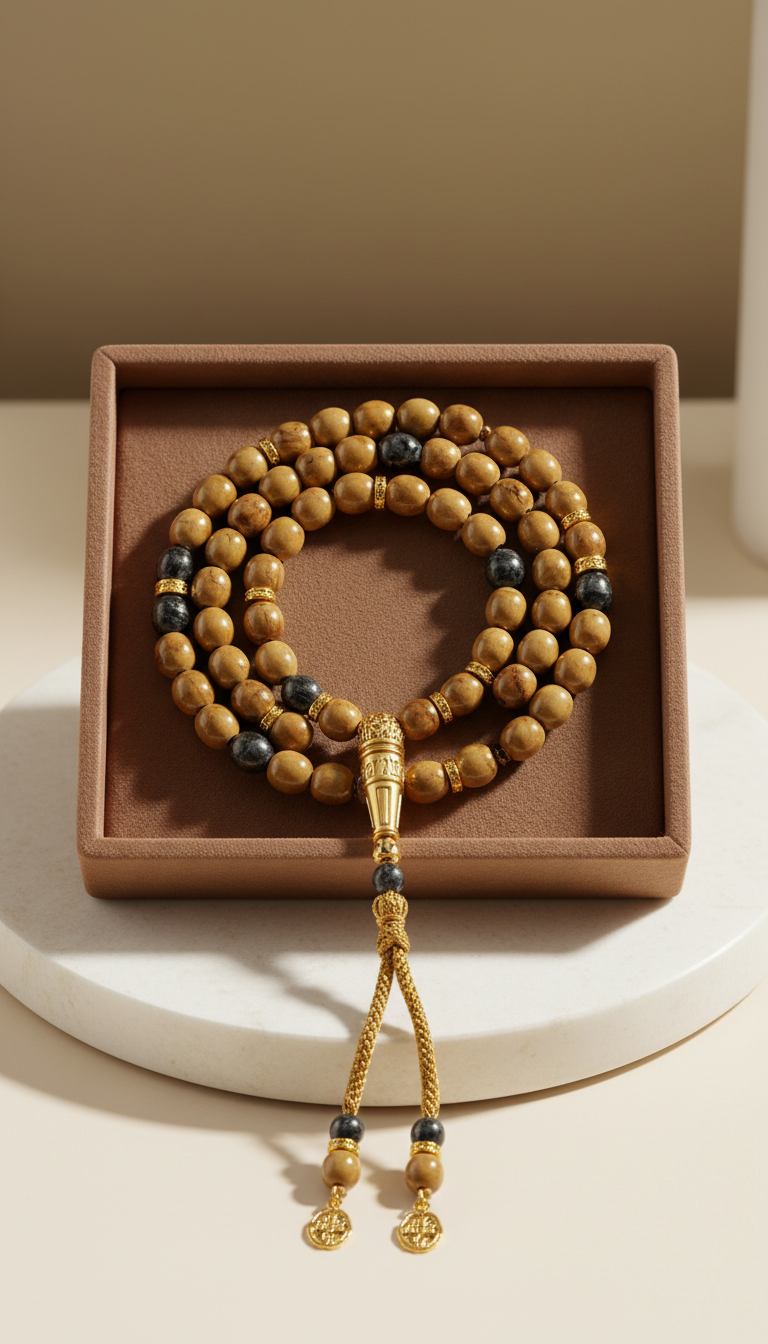 Pharaoh Gold prayer beads