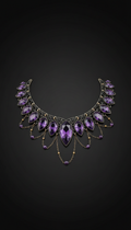 Gothic Amethyst Collar Necklace