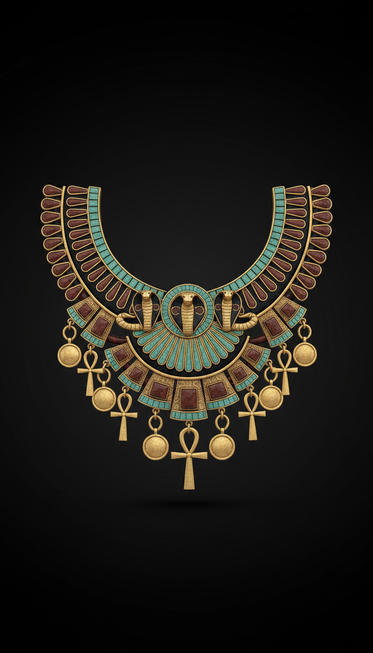 Pharaoh's Sunburst Statement Necklace