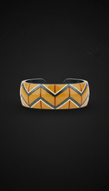 Amber Ochre Chevron Cuff Bracelet