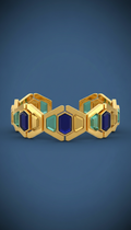 Gold Geometric Cuff Bracelet
