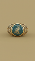 Engraved Signet Ring with Nile Motif
