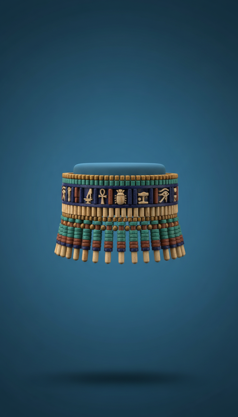 Faience Choker With Hieroglyphic Charm