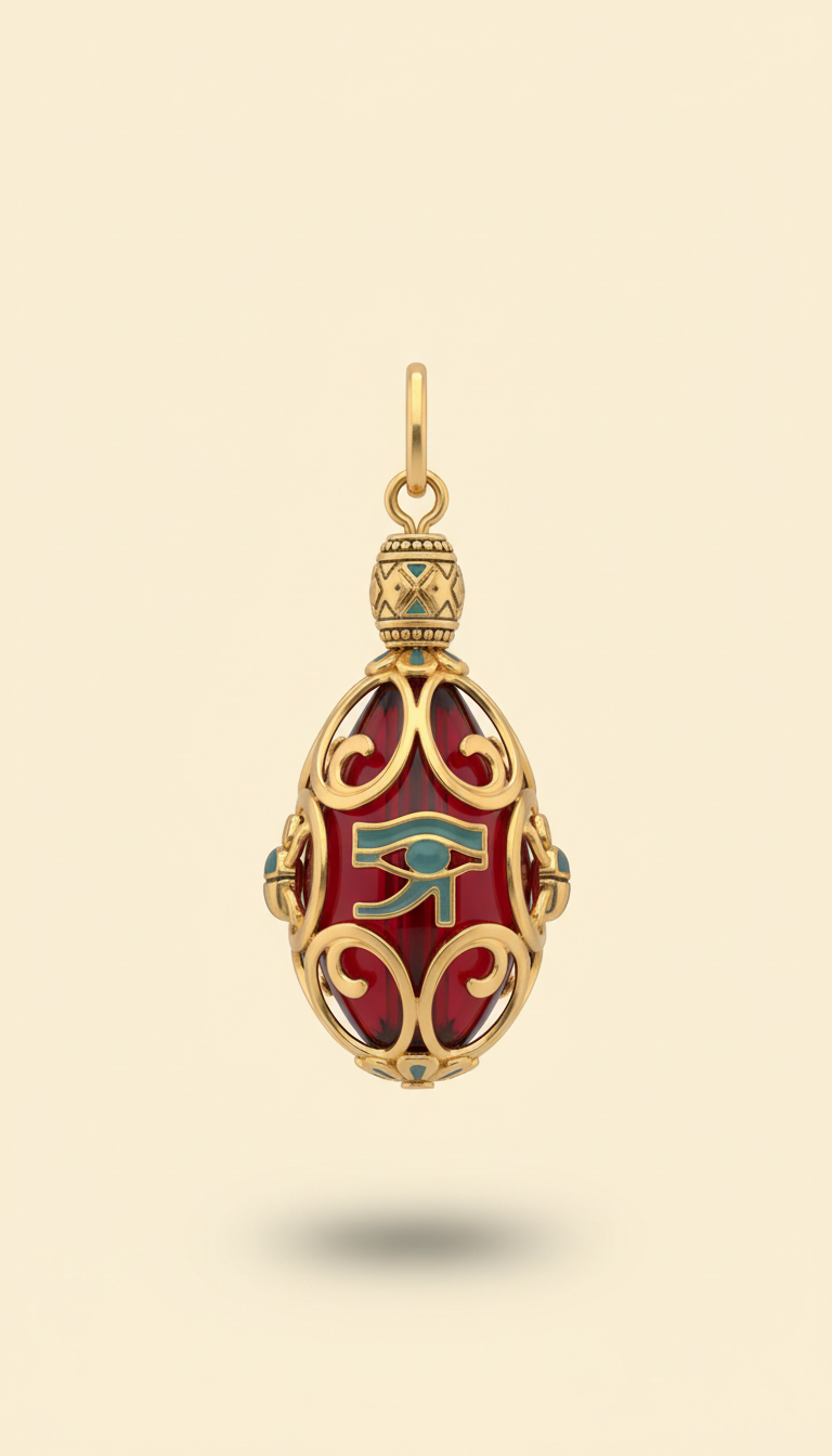 Sands of Luxor Carmine Bead Pendant