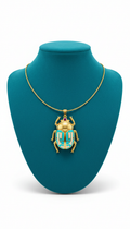 Vivid Gold Scarab Necklace