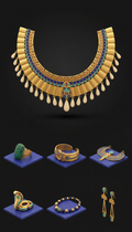 Pharaoh's Gold Collar Necklace