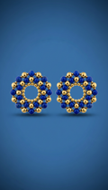 Lapis and Gold Bead Earrings