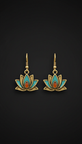 Pharaonic Lotus Drop Earrings