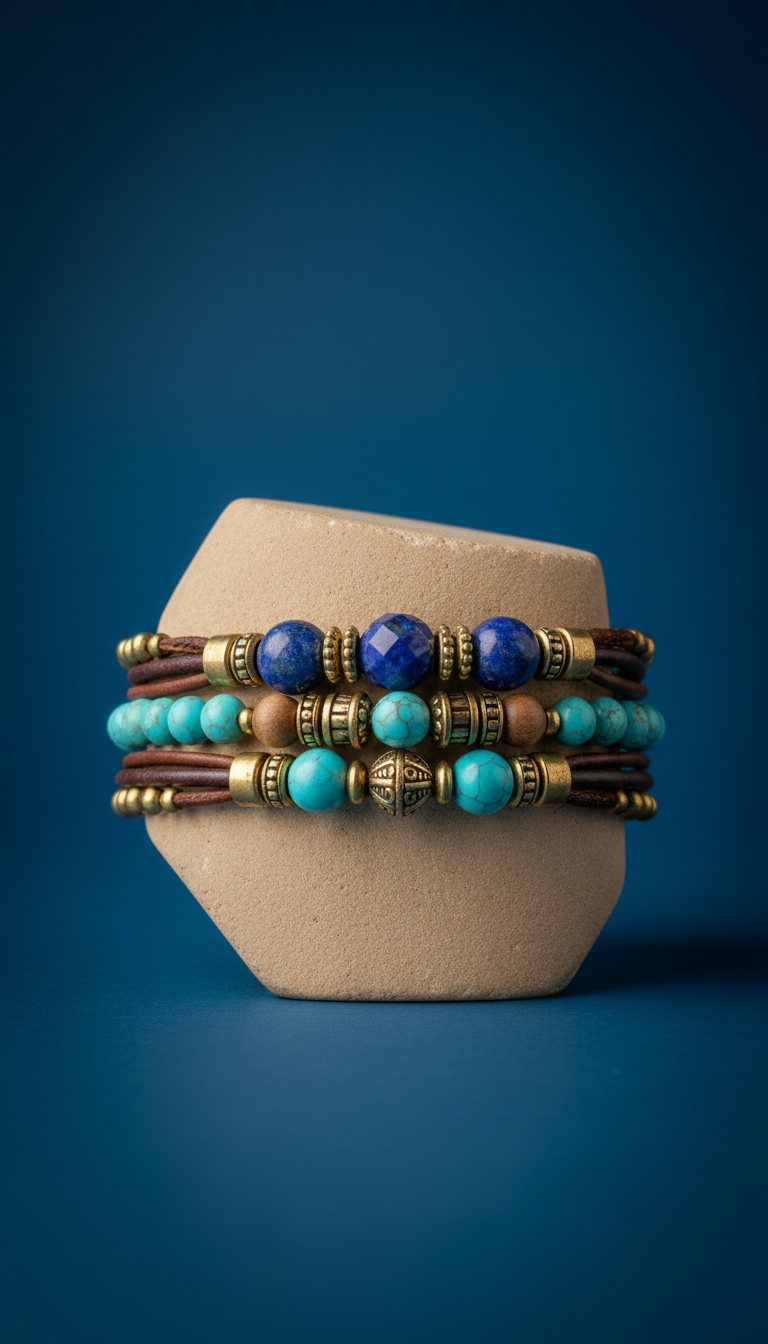 Sacred Turquoise Beaded Bracelet Set
