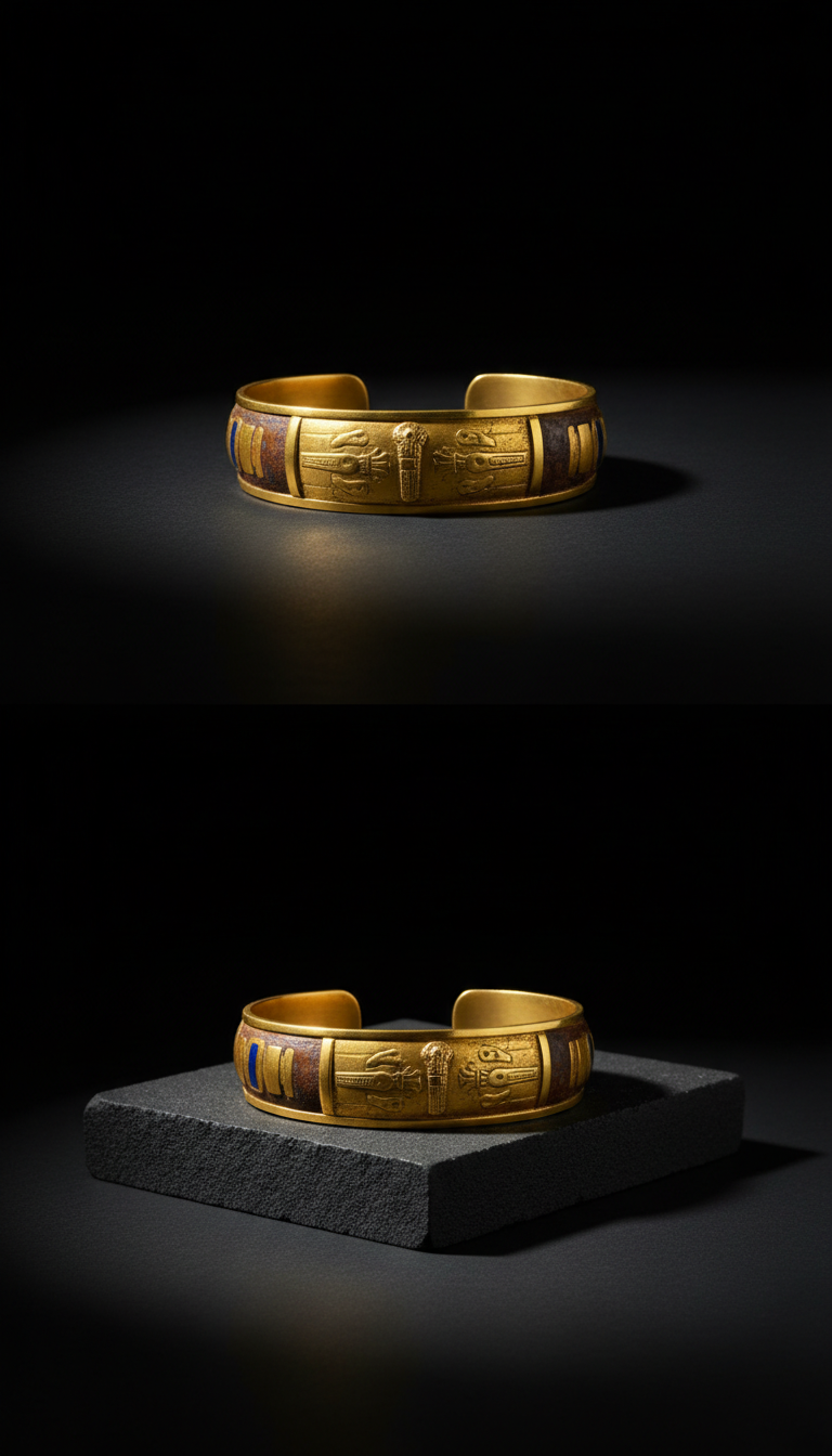 Tutankhamun Royal Cuff in Gold Plate